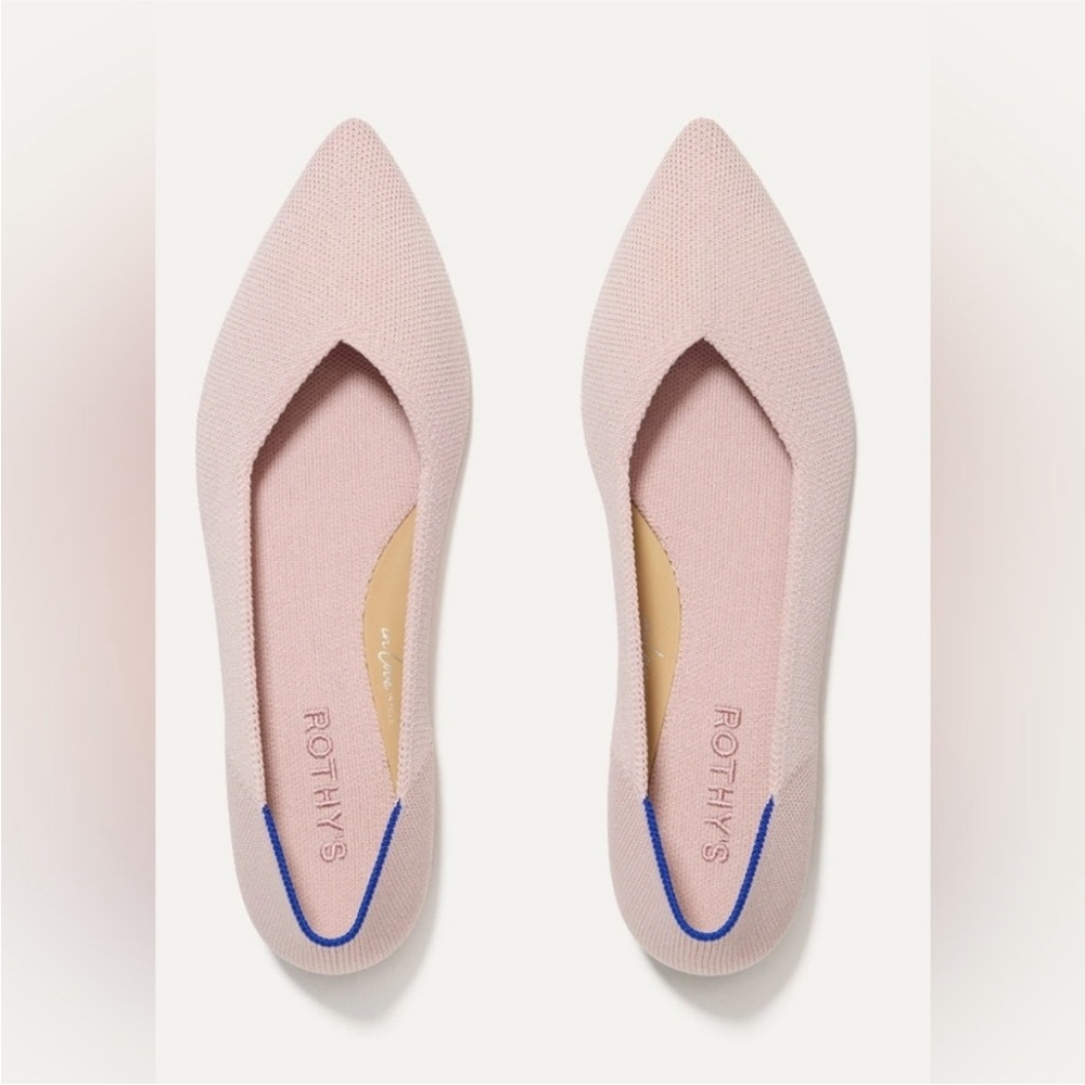 Rothy's Women's Pink Pointed Flats - Picture 9 of 9